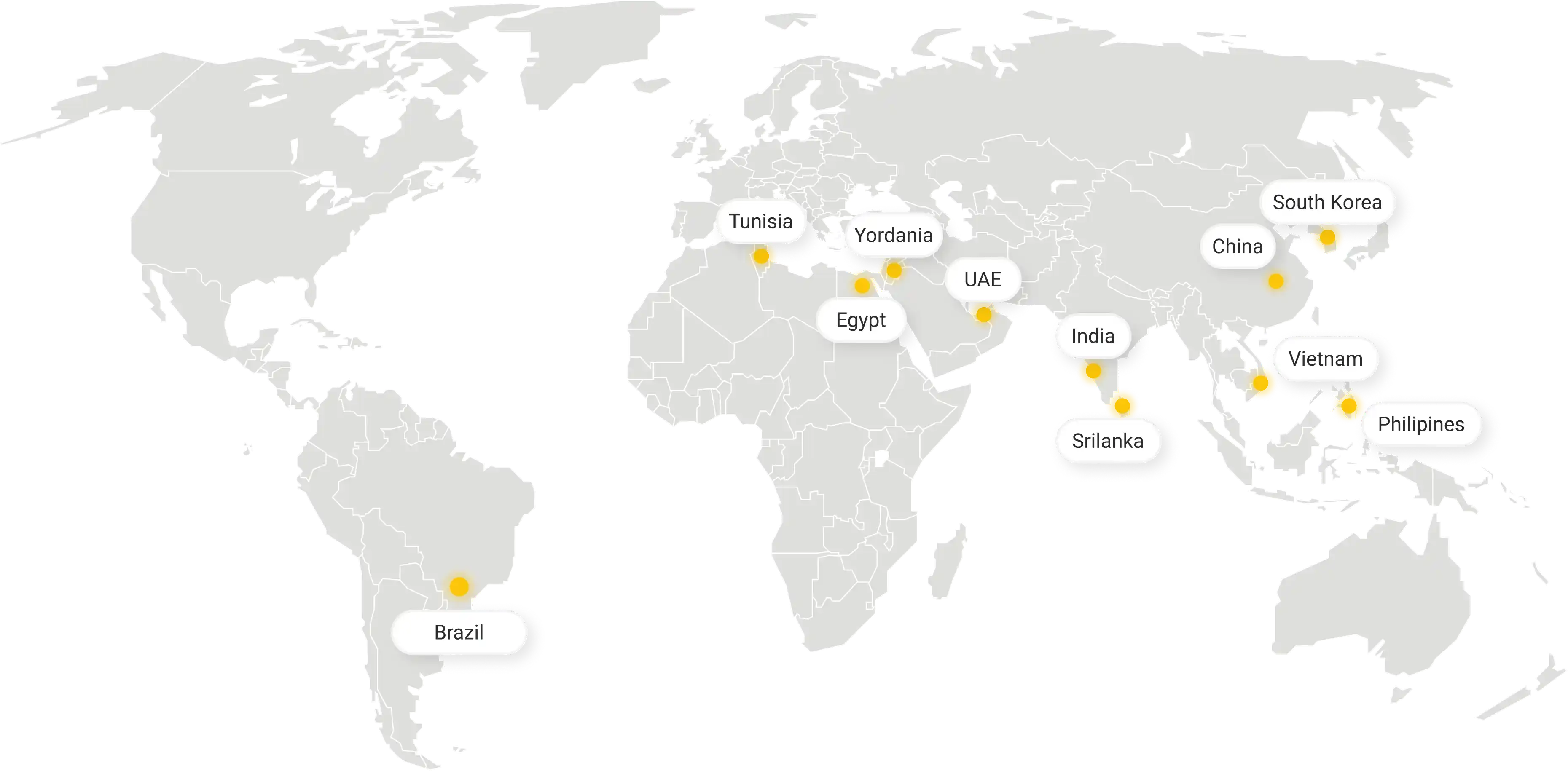 World Map - Our Location Oils Tradeasia